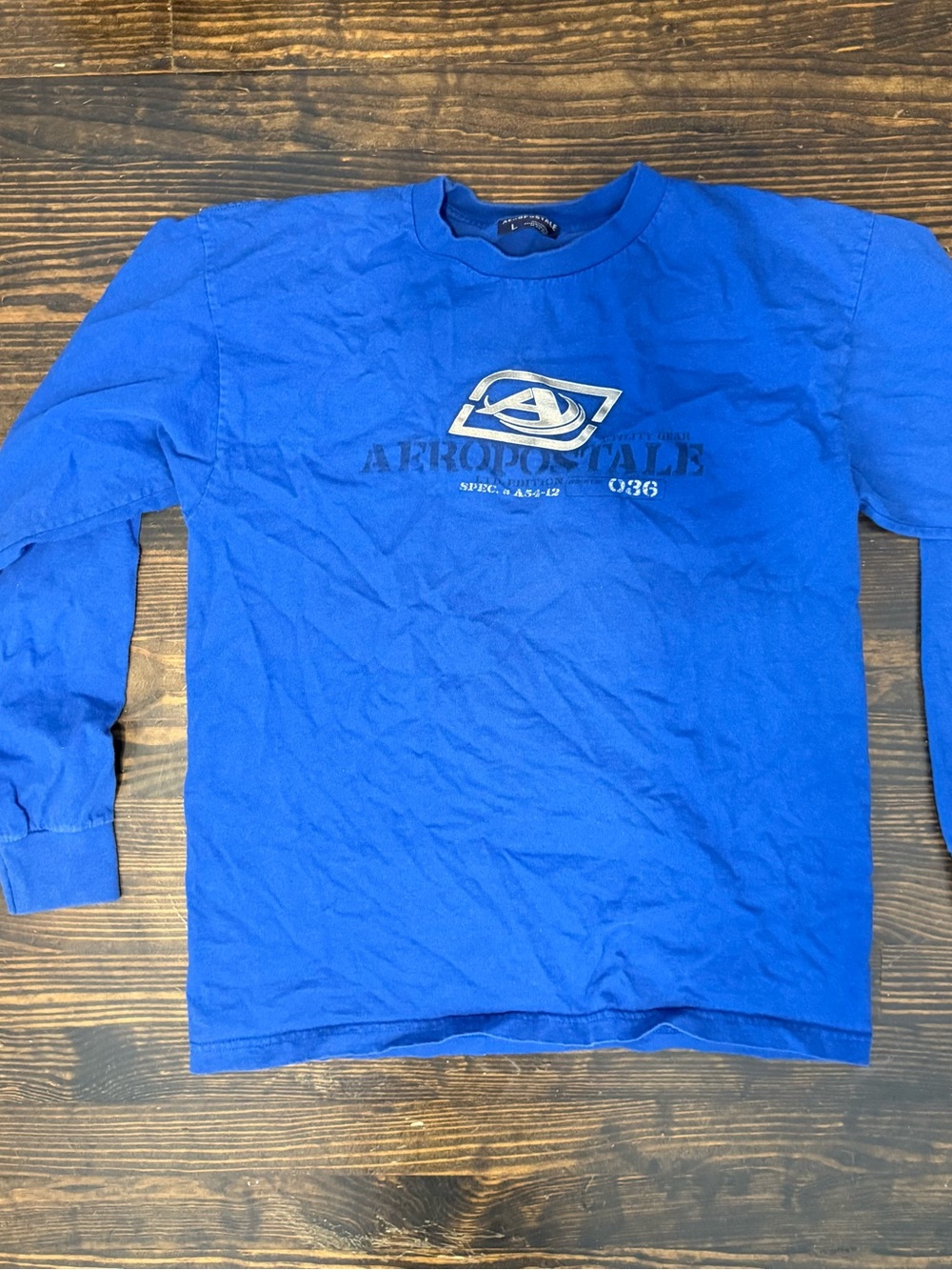 Aeropostale Royal Blue Long Sleeve Logo Tee